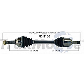 TrakMotive CV Axle Shaft - FD-8166