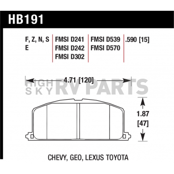 Hawk Performance Brake Pad - HB191E.590-1