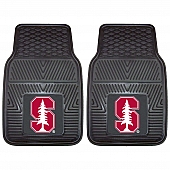 Fan Mat Floor Mat - Universal Fit Black Vinyl Set of 2 - 12656