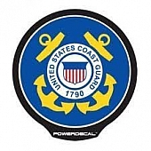 POWERDECAL Decal - United States Coast Guard Logo Black Plastic 4-1/2 Inch - MILPWR005