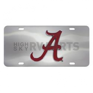 Fan Mat License Plate - University Of Alabama Logo Stainless Steel - 24517