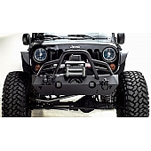 Fab Fours Bumper Stubby Series 1-Piece Design Steel Black - JK07-B1952-1
