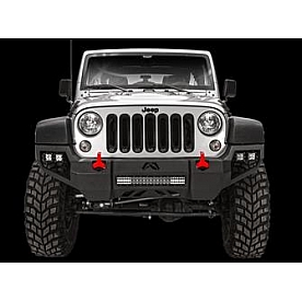 Fab Fours Bumper Vengeance 1-Piece Design Steel Black - JK07-D1851-1
