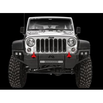 Fab Fours Bumper Vengeance 1-Piece Design Steel Black - JK07-D1851-1