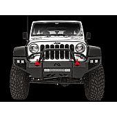 Fab Fours Bumper Vengeance 1-Piece Design Steel Black - JK07-D1852-1