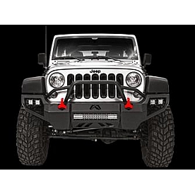 Fab Fours Bumper Vengeance 1-Piece Design Steel Black - JK07-D1852-1