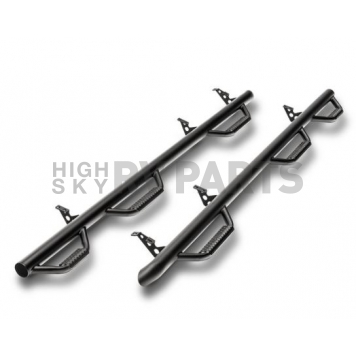 N-Fab Nerf Bar - Truck Wheel to Wheel Black Matte Textured Powder Coated Steel Round - D20112MC-6-TX