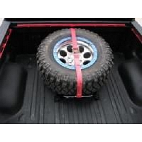 N-Fab Spare Tire Carrier Black Textured Bed Mount - BM1TCRD-TX