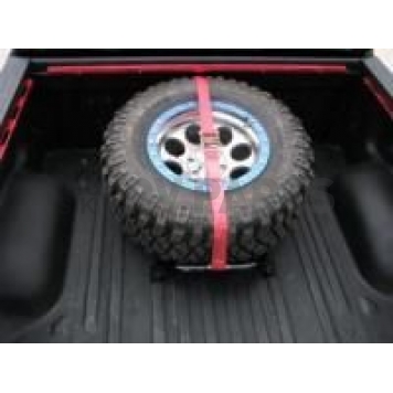 N-Fab Spare Tire Carrier Black Textured Bed Mount - BM1TCRD-TX