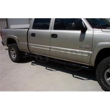 N-Fab Nerf Bar - Truck Wheel to Wheel Black Matte Textured Powder Coated Steel Round - C01105CC-6-TX