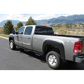 N-Fab Nerf Bar - Truck Wheel to Wheel Black Gloss Powder Coated Steel Round - C07115CC-6