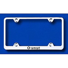 Automotive Gold License Plate Frame - Silver Stainless Steel - LFWSMAEC