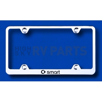 Automotive Gold License Plate Frame - Silver Stainless Steel - LFWSMAEC