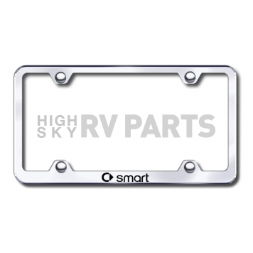 Automotive Gold License Plate Frame - Silver Stainless Steel - LFWSMAEC-1