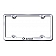 Automotive Gold License Plate Frame - Silver Stainless Steel - LFWSMAEC