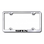 Automotive Gold License Plate Frame - Silver Stainless Steel - LFWSRXEC