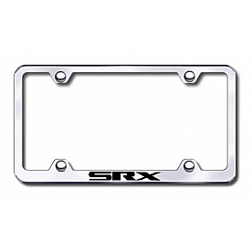 Automotive Gold License Plate Frame - Silver Stainless Steel - LFWSRXEC