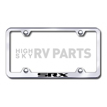 Automotive Gold License Plate Frame - Silver Stainless Steel - LFWSRXEC