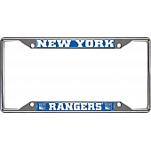 Fan Mat License Plate Frame - NHL New York Rangers Logo Metal - 17170