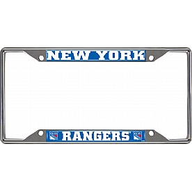 Fan Mat License Plate Frame - NHL New York Rangers Logo Metal - 17170