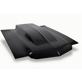 Harwood Fiberglass Hood - Cowl Induction Gloss Fiberglass Black - 22204