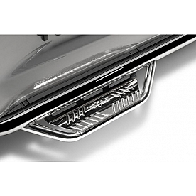 N-Fab Nerf Bar - Truck Wheel to Wheel Polished Stainless Steel Round - HPD15103CC-6-SS