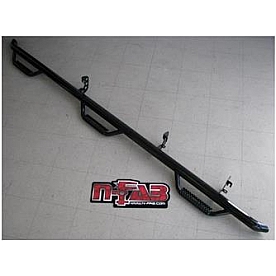 N-Fab Nerf Bar - Truck Wheel to Wheel Black Matte Textured Powder Coated Steel Round - C15104CC-6-TX