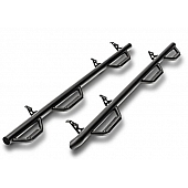 N-Fab Nerf Bar - Truck Wheel to Wheel Black Matte Textured Powder Coated Steel Round - C15113CC-6-TX