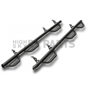 N-Fab Nerf Bar - Truck Wheel to Wheel Black Matte Textured Powder Coated Steel Round - C15113CC-6-TX