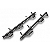 N-Fab Nerf Bar - Truck Wheel to Wheel Black Matte Textured Powder Coated Steel Round - C1992QC-6-TX