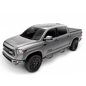 N-Fab Nerf Bar - Truck Wheel to Wheel Black Matte Textured Powder Coated Steel Round - C86115CC-TX