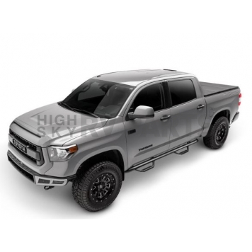 N-Fab Nerf Bar - Truck Wheel to Wheel Black Matte Textured Powder Coated Steel Round - C86115CC-TX