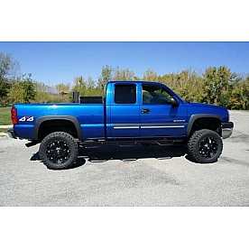 N-Fab Nerf Bar - Truck Wheel to Wheel Black Gloss Powder Coated Steel Round - C99100QC-6