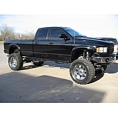 N-Fab Nerf Bar - Truck Wheel to Wheel Black Gloss Powder Coated Steel Round - D02107QC-6