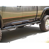 N-Fab Nerf Bar - Truck Wheel to Wheel Black Gloss Powder Coated Steel Round - D10103CC-6