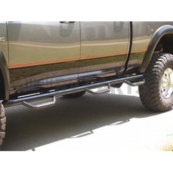 N-Fab Nerf Bar - Truck Wheel to Wheel Black Gloss Powder Coated Steel Round - D10103CC-6