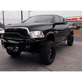 N-Fab Nerf Bar - Truck Wheel to Wheel Black Gloss Powder Coated Steel Round - D10110MC-6