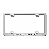 Automotive Gold License Plate Frame - Silver Stainless Steel - LFWMKXES