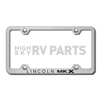 Automotive Gold License Plate Frame - Silver Stainless Steel - LFWMKXES