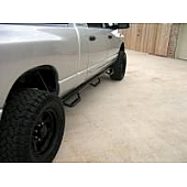 N-Fab Nerf Bar - Truck Wheel to Wheel Black Matte Textured Powder Coated Steel Round - D10110MC-6-TX