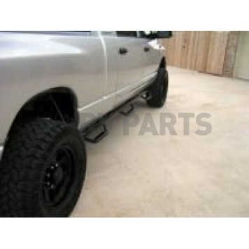 N-Fab Nerf Bar - Truck Wheel to Wheel Black Matte Textured Powder Coated Steel Round - D10110MC-6-TX