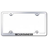 Automotive Gold License Plate Frame - Silver Stainless Steel - LFWMOUEC