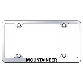 Automotive Gold License Plate Frame - Silver Stainless Steel - LFWMOUEC