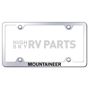 Automotive Gold License Plate Frame - Silver Stainless Steel - LFWMOUEC