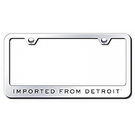 Automotive Gold License Plate Frame - Silver Stainless Steel - LFIFDEC