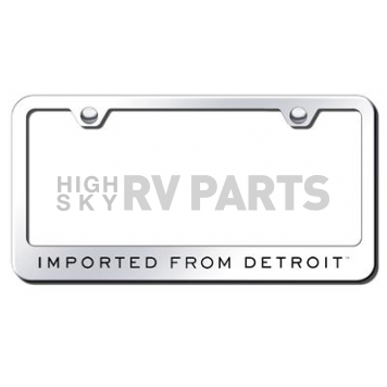 Automotive Gold License Plate Frame - Silver Stainless Steel - LFIFDEC