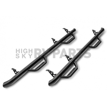 N-Fab Nerf Bar - Truck Wheel to Wheel Black Matte Textured Powder Coated Steel Round - D97100XC-4-TX