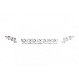 Road Armor Bumper Grille Insert ID Pattern Bare Silver Stainless Steel - 4DFMD