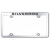 Automotive Gold License Plate Frame - Silver Stainless Steel - TFWSILEC