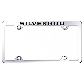 Automotive Gold License Plate Frame - Silver Stainless Steel - TFWSILEC